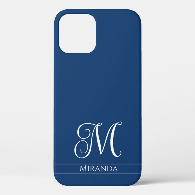 Choose Your Own Colour - Minimal Monogram and Name Case-Mate iPhone Case (Back)