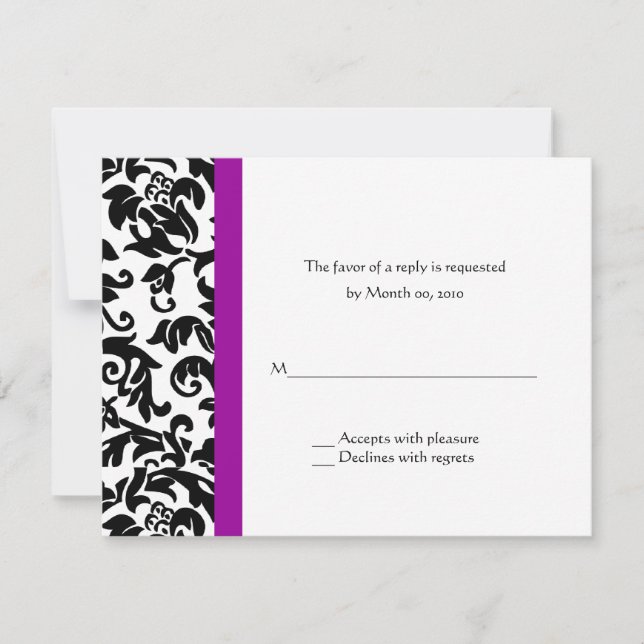 Choose Your Own Colour Wedding reply cards (Front)