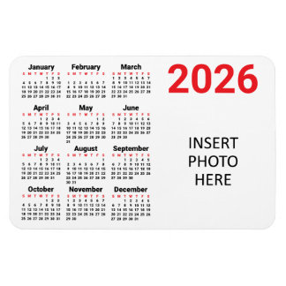 Choose Your Own Colours 2026 Photo Calendar Magnet