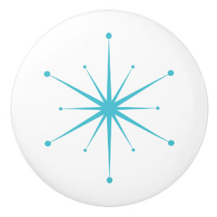 Choose Your Own Colours Retro Atomic Starburst Ceramic Knob