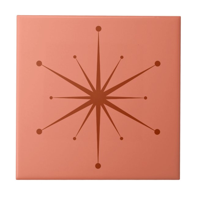 Choose Your Own Colours Retro Atomic Starburst Tile (Front)