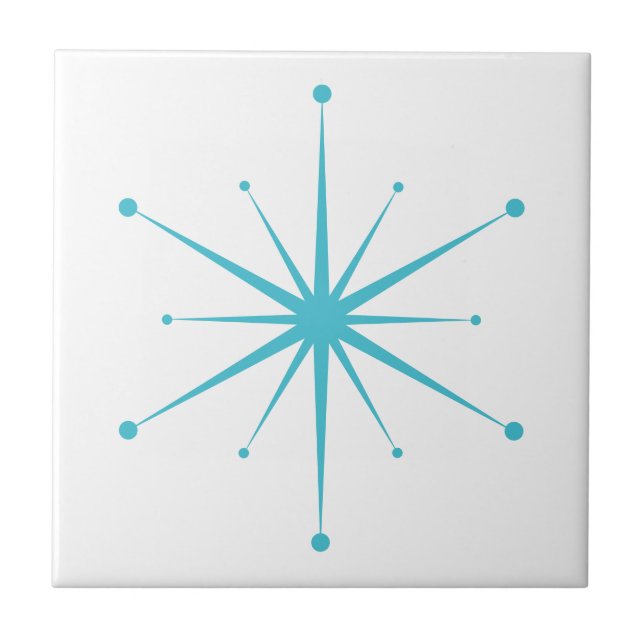 Choose Your Own Colours Retro Atomic Starburst Tile (Front)