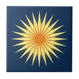 Choose Your Own Colours - Retro Starburst Flower Tile