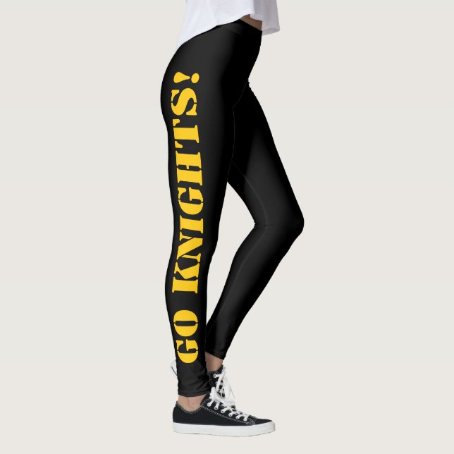 CHOOSE YOUR SCHOOL COLORS Name Black Gold Leggings (Right)