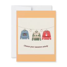 Choose your sweaters wisely holiday card