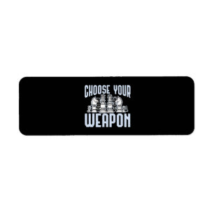 Choose Your Weapon Chess Pieces Gift