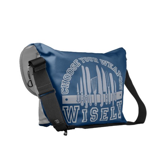 Choose Your Weapon custom messenger bag