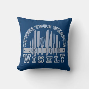 Choose Your Weapon custom throw pillow