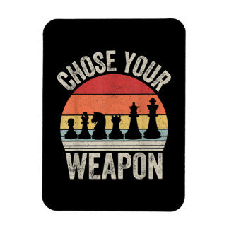 Choose Your Weapon Funny Chess Pieces Magnet