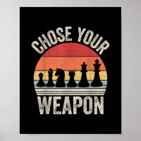 Choose Your Weapon Funny Chess Pieces