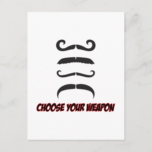 Choose Your Weapon Postcard (Front)