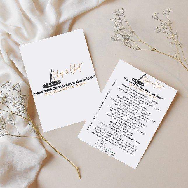 Chop and Chat Bachelorette party  Holiday Card (Creator Uploaded)