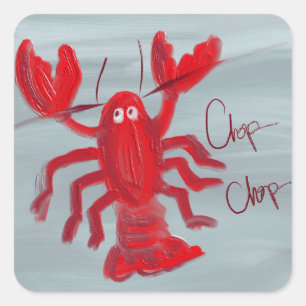 Chop Chop Lobster Oil Painted Sticker