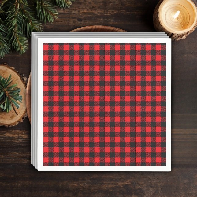Chop Chop! Rustic Lumberjack Flannel Baby Shower Napkin (Creator Uploaded)