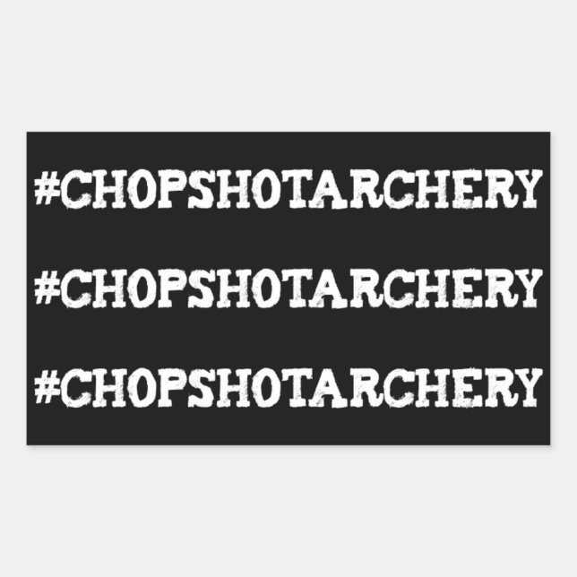 Chop Shot Archery Hashtag Limb Stickers (Front)