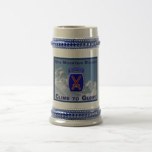 Chope À Bière 10ème Cadeau Stein de Division de montagne