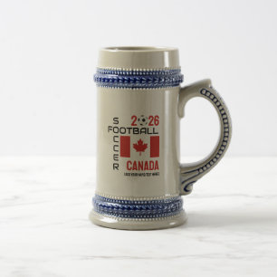 Chope À Bière 2026 Drapeau canadien personnalisé Football CANADA