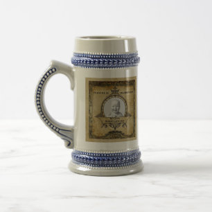 Chope À Bière 21e anniversaire Vintage Retro Rustic Monogramme P