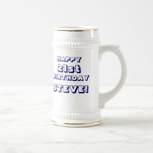 Chope À Bière 21ème bière heureuse faite sur commande Stein