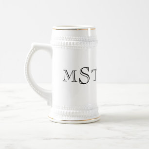 Chope À Bière 3 lettre initiale monogramme bachelor bière stein