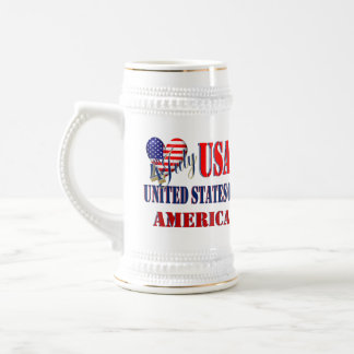 Chope À Bière 4 juillet USA T-Shirt Classic Round Sticker Coff