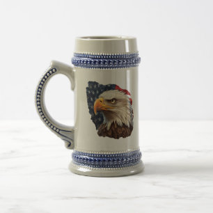 Chope À Bière Aigle à drapeau américain