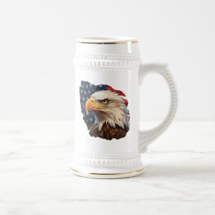 Chope À Bière Aigle à drapeau américain