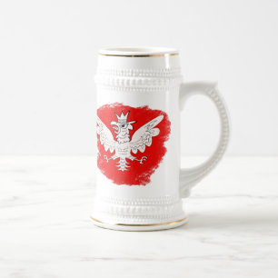 Chope À Bière Aigle blanc polonais