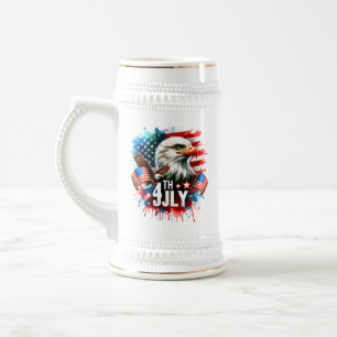 Chope À Bière Aigle Patriotique Américain Sublimation-61905