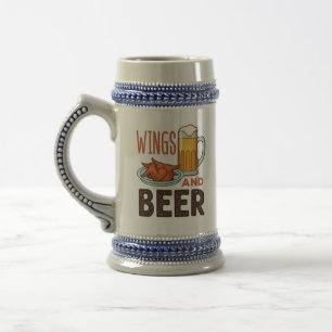 Chope À Bière Ailes et ailes de poulet de bière Boire