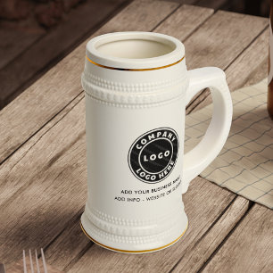 Chope À Bière Ajouter votre logo d'entreprise et votre site Web