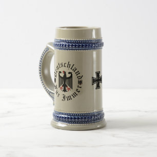 Chope À Bière Allemagne/Deutschland Forever/aigle noir/croix de 