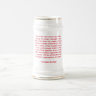 Chope À Bière Amadeo Bordiga anti-buvant le stein de bière