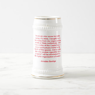 Chope À Bière Amadeo Bordiga anti-buvant le stein de bière