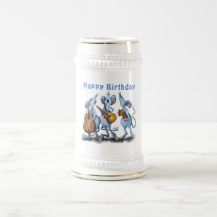 Chope À Bière Amusant Birthday Beer Stein Mouse Music Band