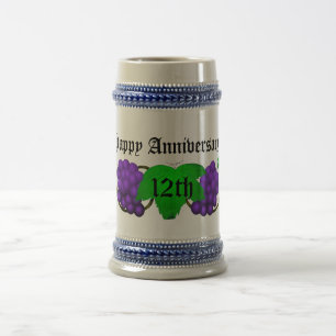 Chope À Bière Anniversaire Stein 12ème de vin