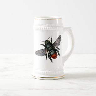 Chope À Bière antiquité typographique vintage abeille