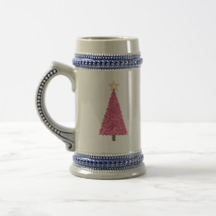 Chope À Bière Arbre de Noël rose