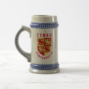 Chope À Bière Armoiries de la Principauté médiévale de Galles