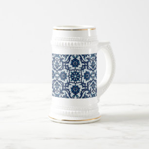 Chope À Bière Azulejos Floral Carrelage Motif