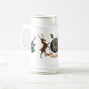 Chope À Bière Badge de clan Abercrombie avec stags Personnalisé