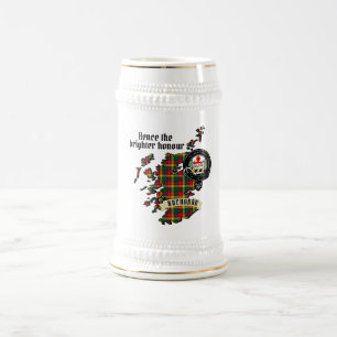 Chope À Bière Badge du clan de Buchanan et Carte de Tartan en Ec