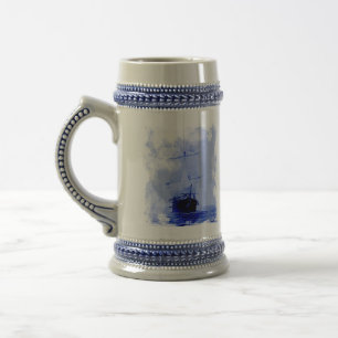 Chope À Bière Bateau de navigation vintage Tankard en céramique