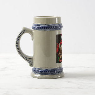 Chope À Bière Battre le Père Noël combat stein!