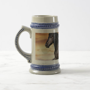 Chope À Bière Beau Cheval Noir
