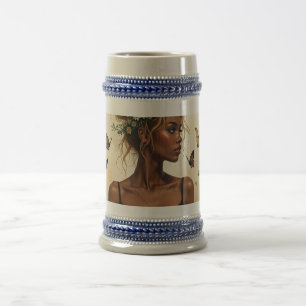 Chope À Bière Beauté Éthérée en Fleur