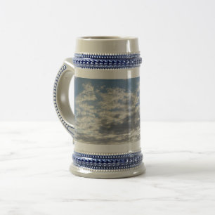 Chope À Bière Beaux nuages Gris/Bleu Stein 22 oz