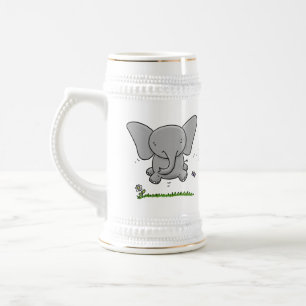 Chope À Bière Belle adorable dessin d'éléphant bébé