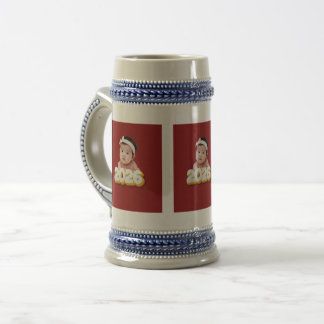 Chope À Bière « Bienvenue bébé 2026 »