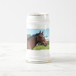 Chope À Bière Bière arabe vigilante Stein de cheval